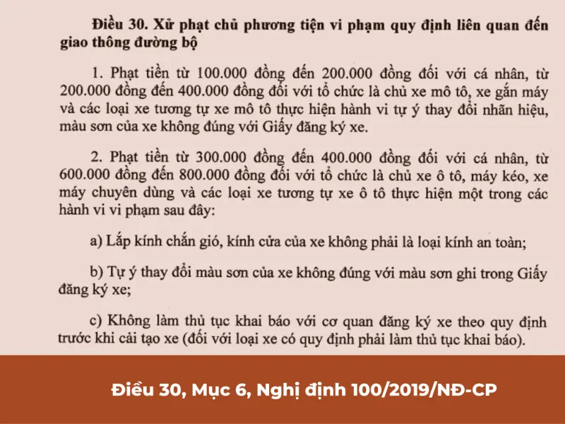 dán phim cách nhiệt ô tô có bị phạt không