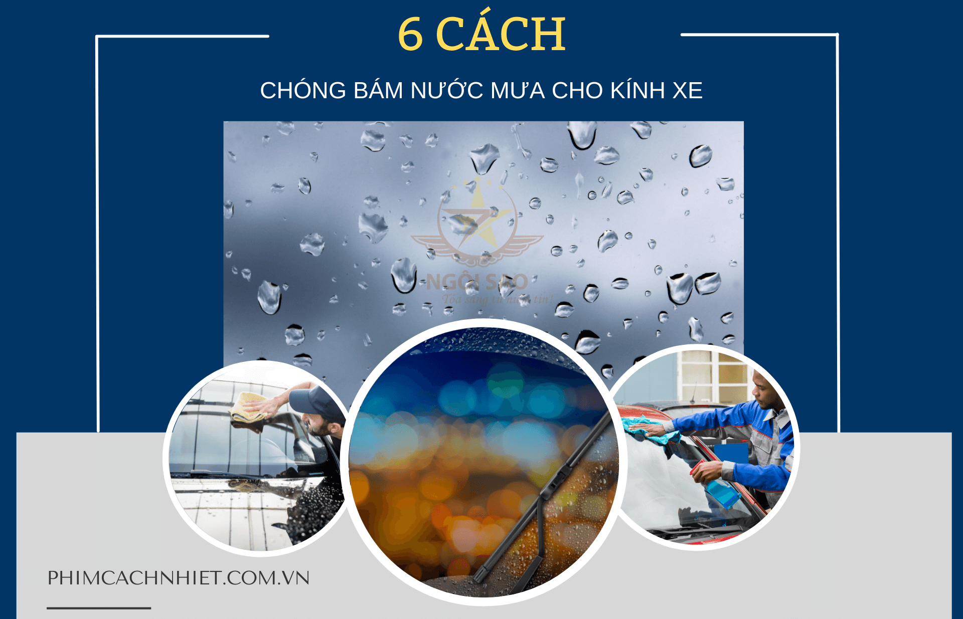 Cách chống bám nước mưa cho kính xe - 6 cách HIỆU QUẢ NHẤT