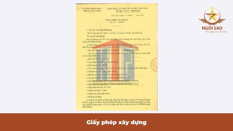 chi phí xin giấy phép xây dựng