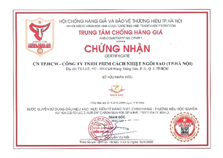 Chứng nhận Sở hữu nhãn hiệu