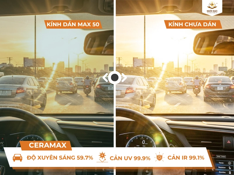 DAN KINH LAI MA MAX 50 CERAMAX - Film cách nhiệt Ngôi Sao
