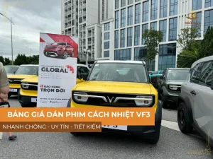 Bảng giá dán phim cách nhiệt cho xe Vinfast VF3