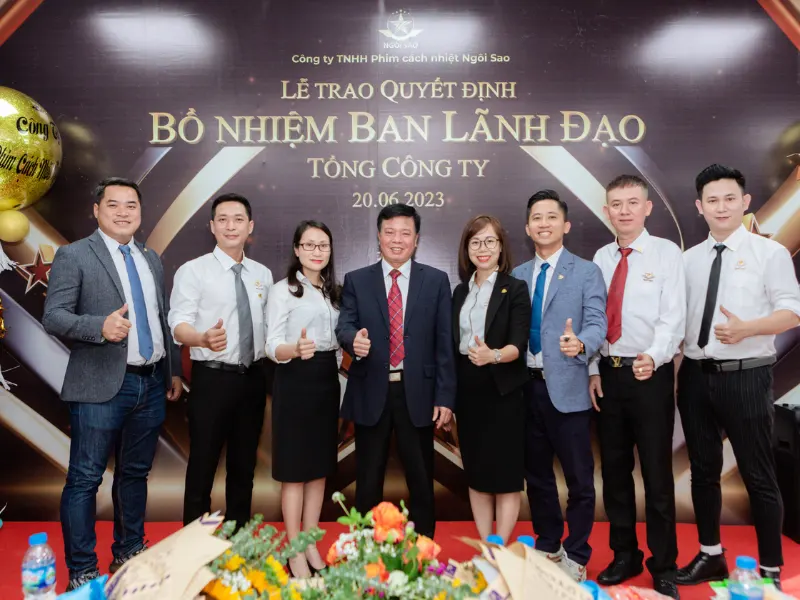 Lể bổ nhiệm ban lãnh đạo công ty Phim cách nhiệt Ngôi Sao