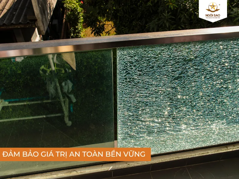 Kính cường lực có khả năng đảm bảo an toàn và bền bỉ khi không gây bể văng kính