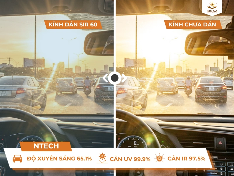 Mã phim cách nhiệt kính lái SIR 60 - NTECH