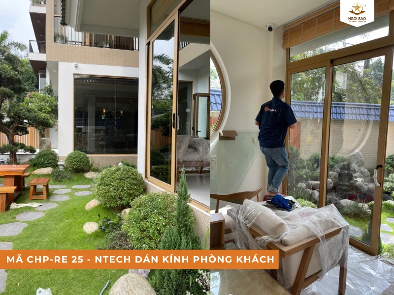 Dán phim cách nhiệt phòng khách NTECH mã CHP-Re 25