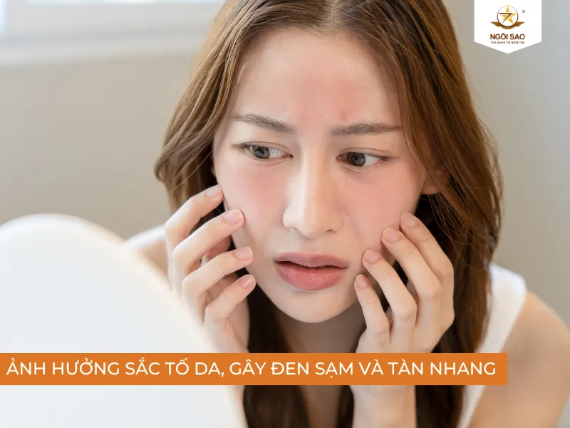 Tia UV gây ảnh hưởng đến sắc tố da con người