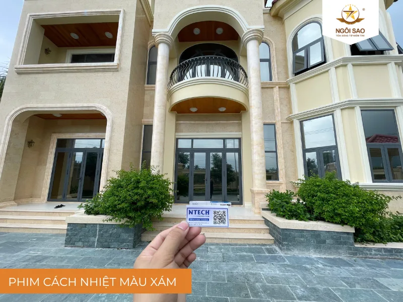 Dán phim cách nhiệt màu xám