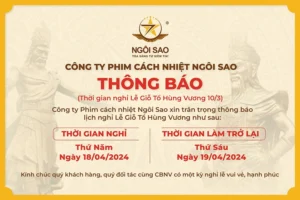 Thông báo lịch nghỉ lễ Giỗ tổ Hùng Vương