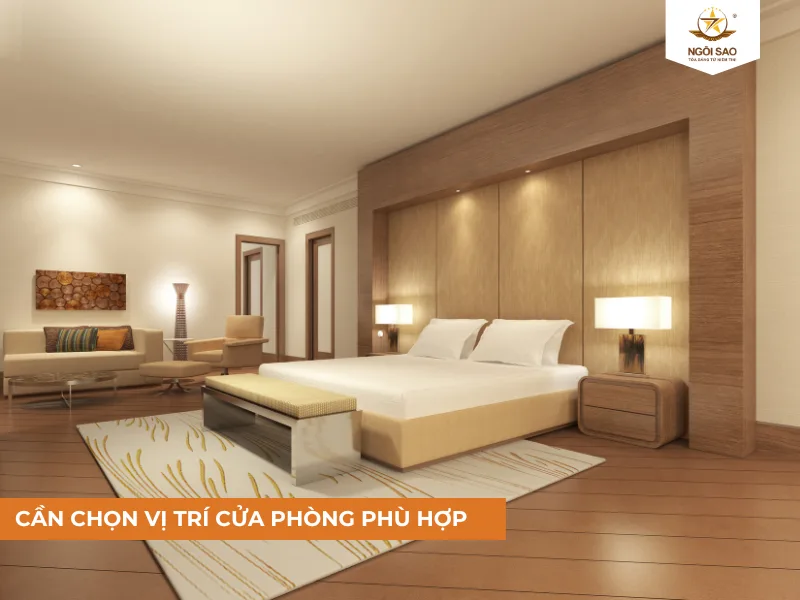 Các bố trí cửa phòng ngủ hợp phong thủy