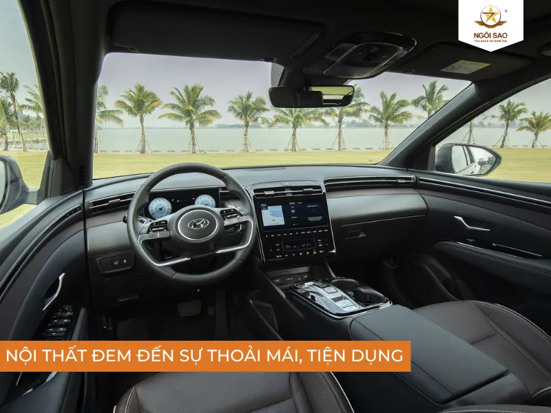 Nội thất xe Tucson được trang bị sự thoải mái, tiện dụng