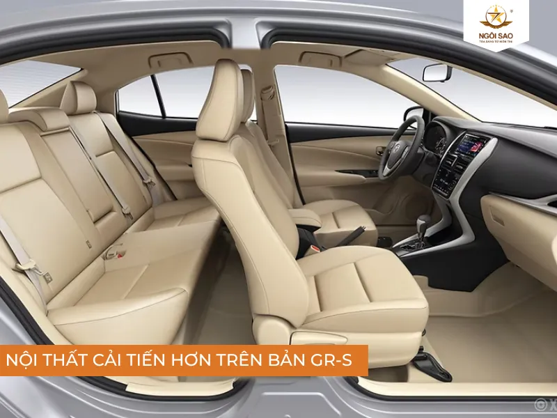 Nội thất xe Vios được cải tiến hơn trên bản GR-S