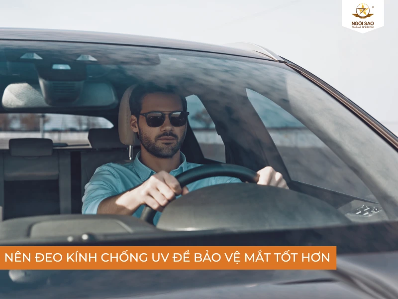 Dùng kính chống UV bảo vệ mắt