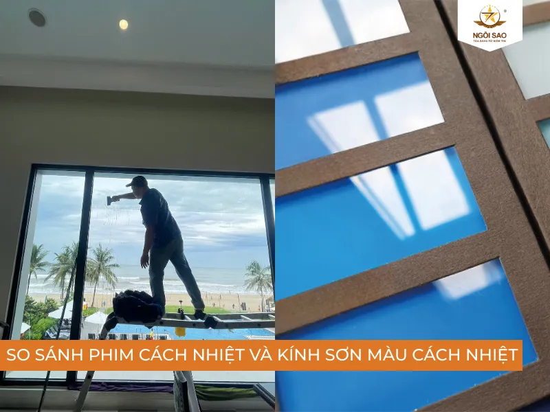 So sánh phim cách nhiệt và kính sơn màu cách nhiệt