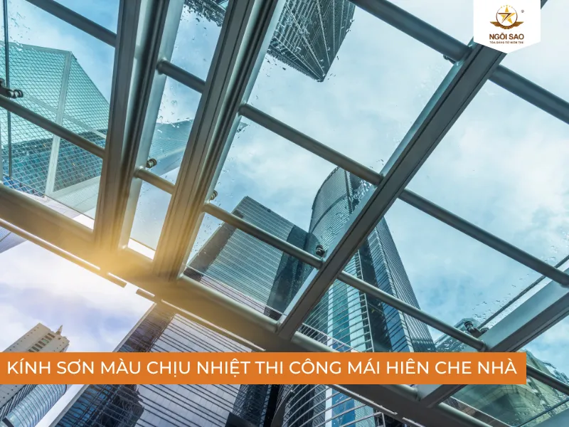 Thi công kính chịu nhiệt cho mái hiên che nhà