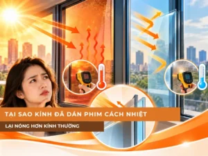 Tại sao kính đã dán phim cách nhiệt lại nóng hơn kính thường và giải thích khoa học