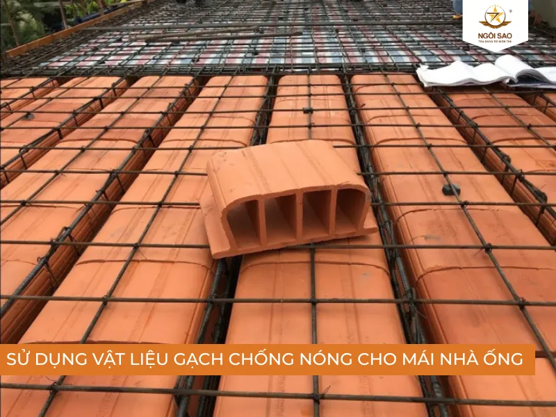 Lắp đặt gạch chống nóng cho mái nhà ống