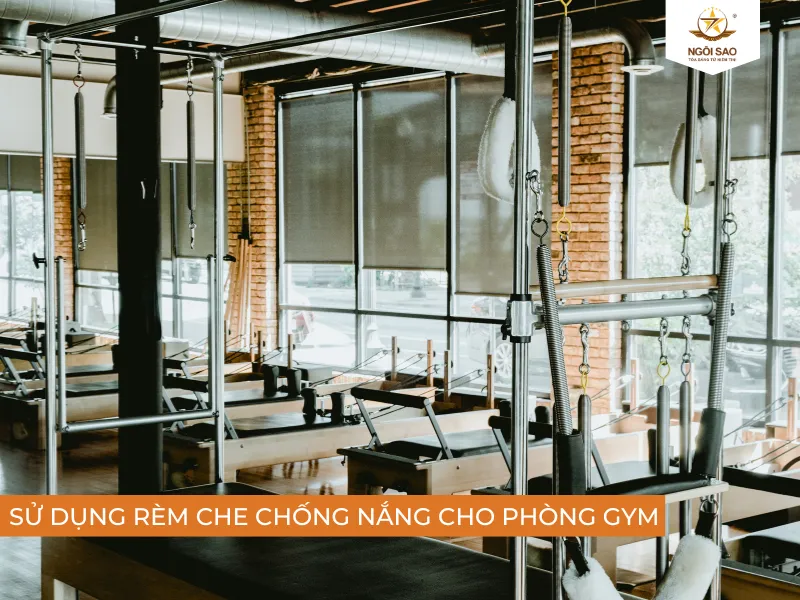 Cách chống nóng phòng Gym bằng rèm che