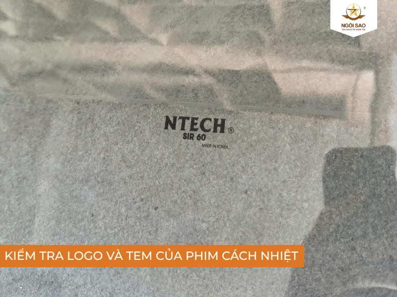 Kiểm tra logo và tem của phim cách nhiệt chính hãng