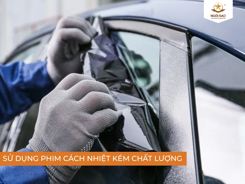 Phim cách nhiệt kém chất lượng dẫn đến tình trạng bị mờ
