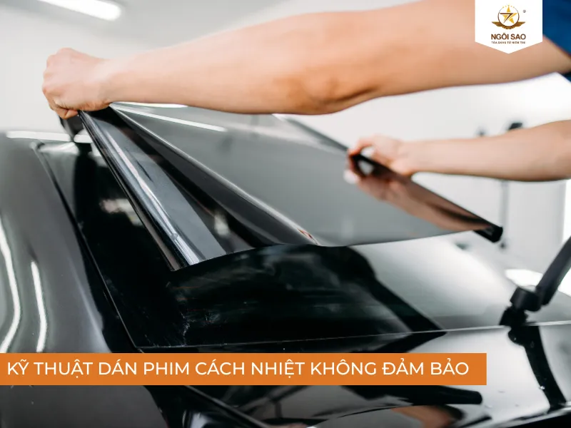 Phim cách nhiệt bị mờ do kỹ thuật thi công không đảm bảo không chuyên nghiệp