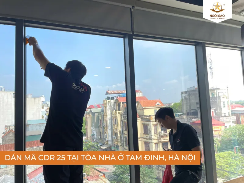 Dán CDR 25 tại tòa nhà cho thuê