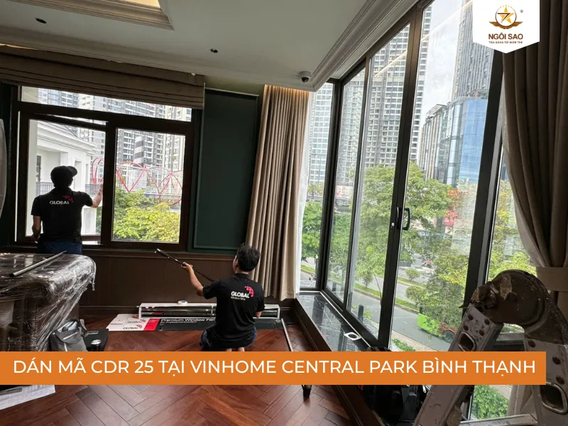 Dán CDR 25 tại biệt thự Vinhome