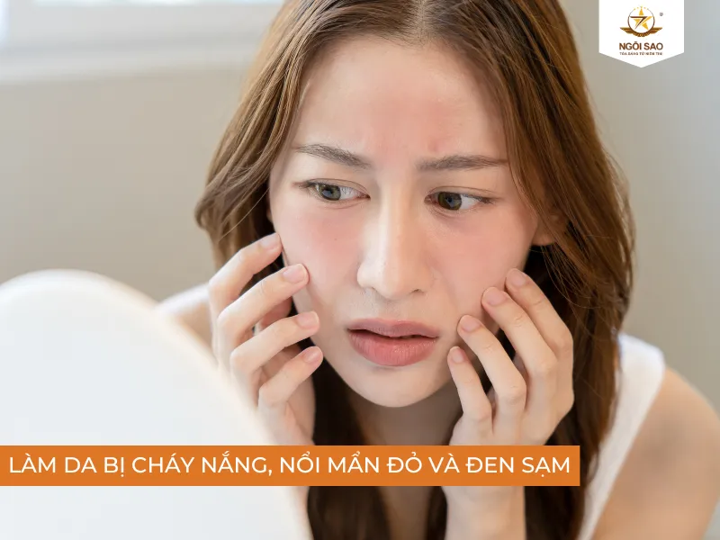 Ánh nắng mặt trời làm cho làn da con người bị đem sạm, cháy nắng, mẩn đỏ, ...