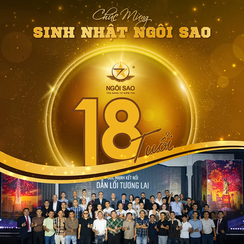 Kỷ niệm 18 năm thành lập công ty Ngôi Sao