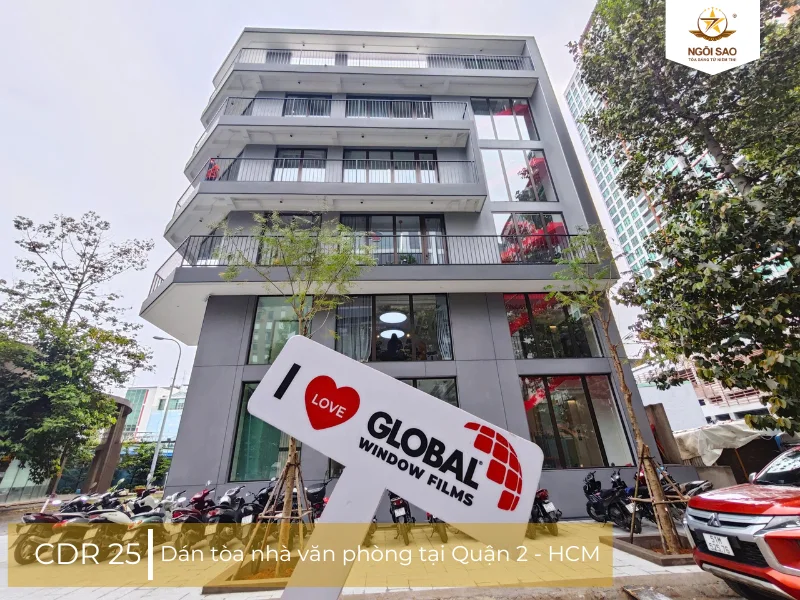 Dự án dán phim cách nhiệt tòa nhà văn phòng tại Quận 2
