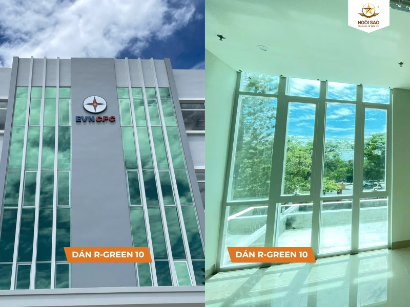 Hình ảnh thực tế mã phim cách nhiệt tráng phủ R-GREEN 10