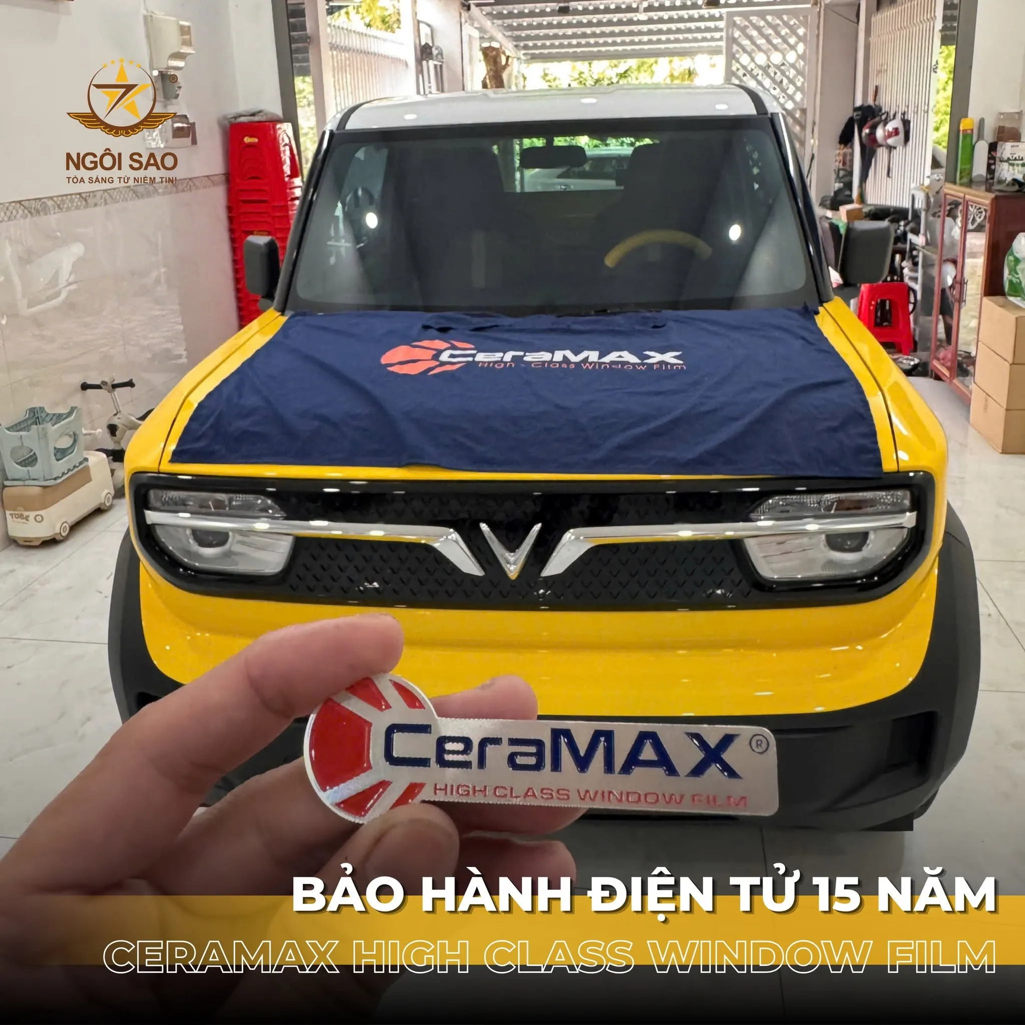 Chế độ bảo hành đối với các gói phim NTECH, CeraMAX và Global cho xe VF3 tại trung tâm