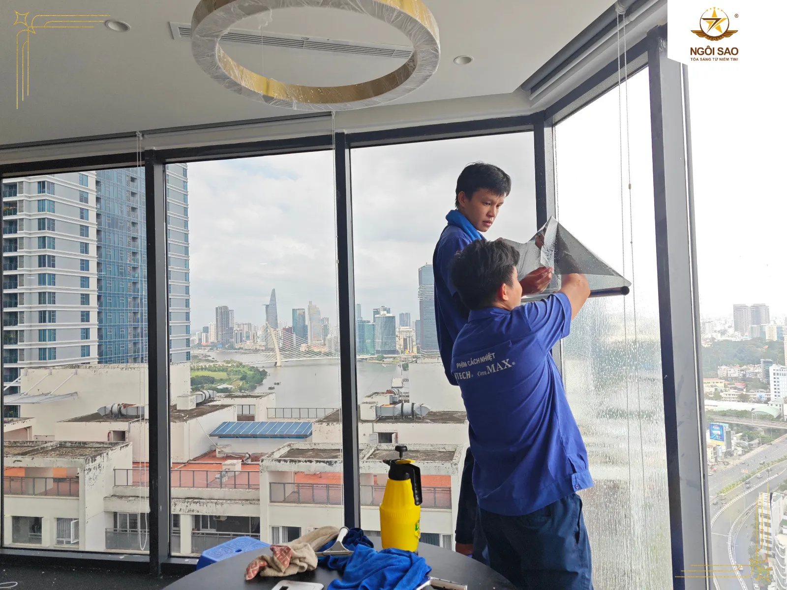 Dự Án Dán Phim Cách Nhiệt NTECH HP 25BK Tại Opal Tower | Ngôi Sao