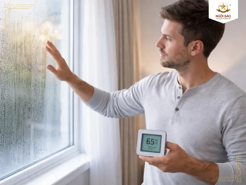 Tác hại nghiêm trọng khi độ ẩm trong phòng mất cân bằng |. Độ ẩm trong phòng bao nhiêu là tốt? Bảng chuẩn & cách cân bằng 2026