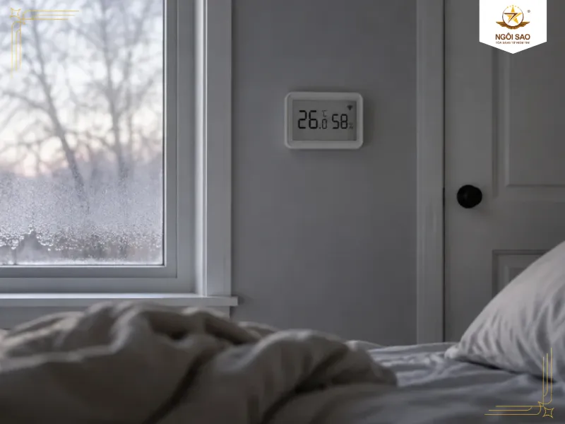 Mối liên hệ giữa nhiệt độ, ánh nắng và độ ẩm trong phòng | Độ ẩm trong phòng bao nhiêu là tốt? Bảng chuẩn & cách cân bằng 2026